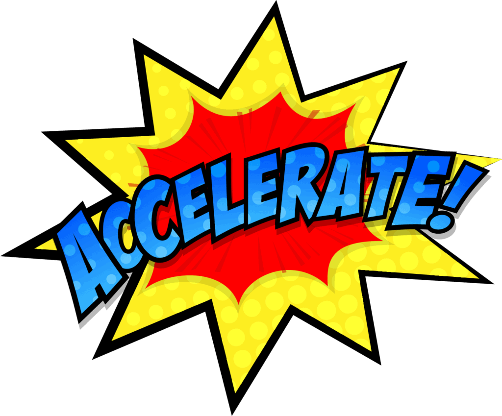 Cartoon-like picture of Accelerate