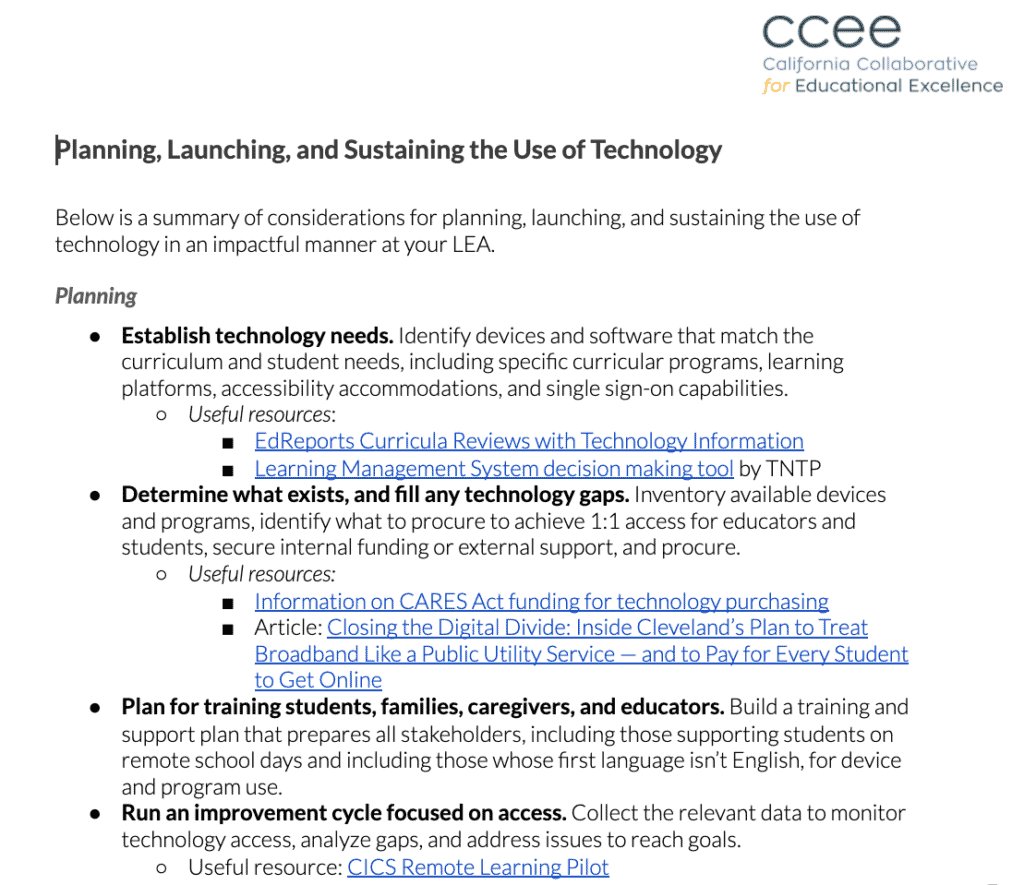 Planning, Launching, and Sustaining the Use of Technology page picture